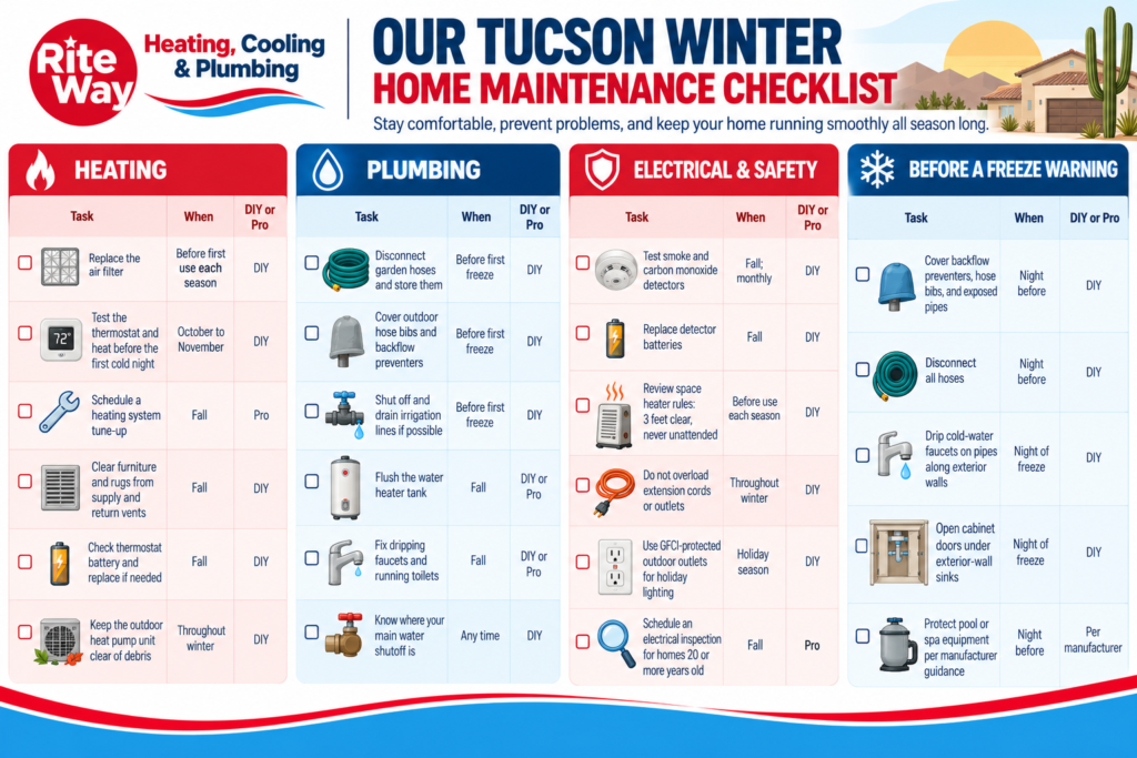 Tucson Winter Home Maintenance Rite Way